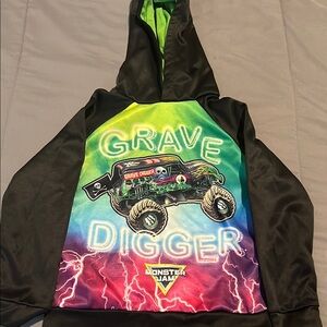 Black and Green Graphic Sweatshirt with Bold Design